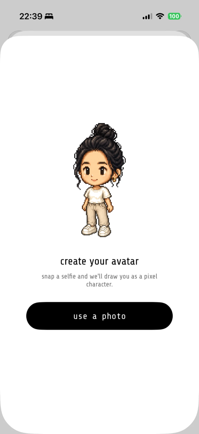 Create your avatar screen